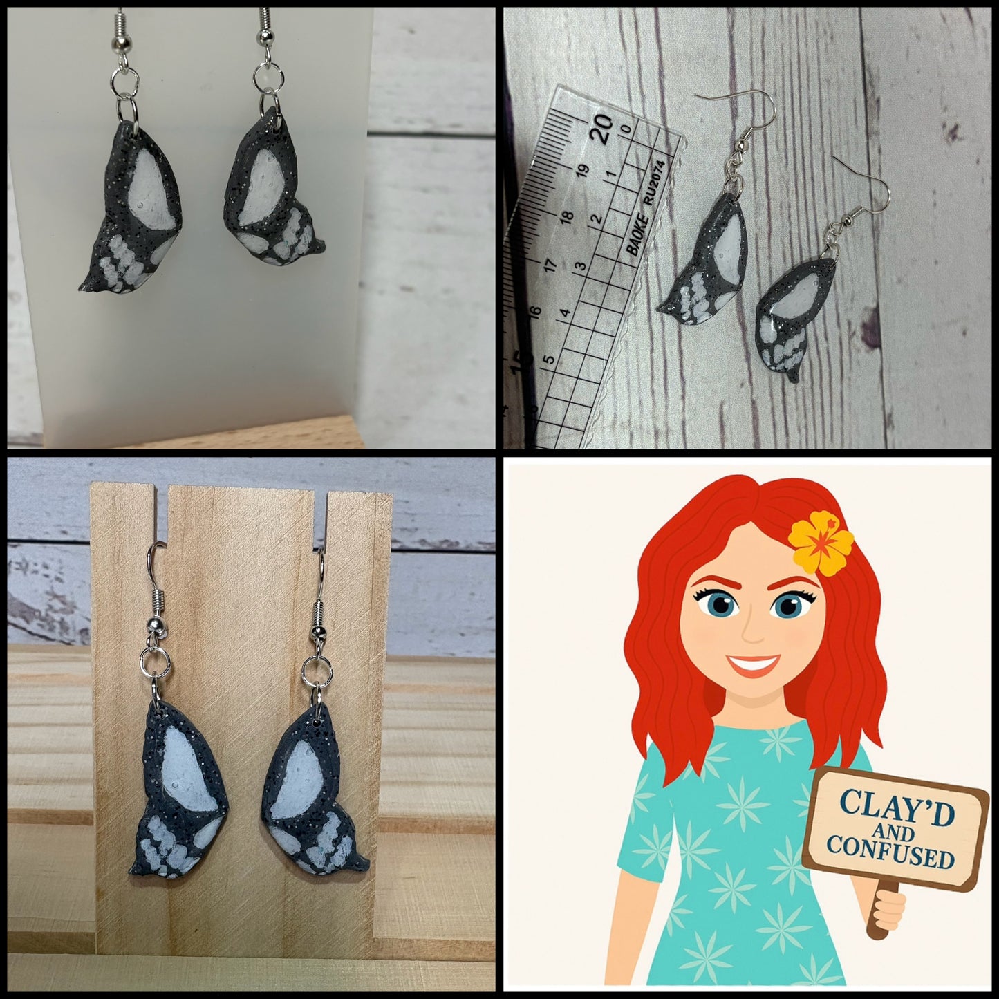 Skeleton Butterfly Earrings