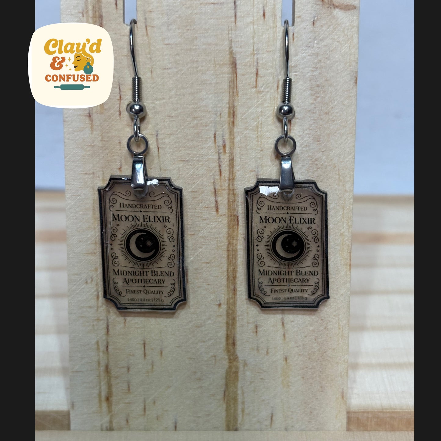 Apothecary Label Earrings