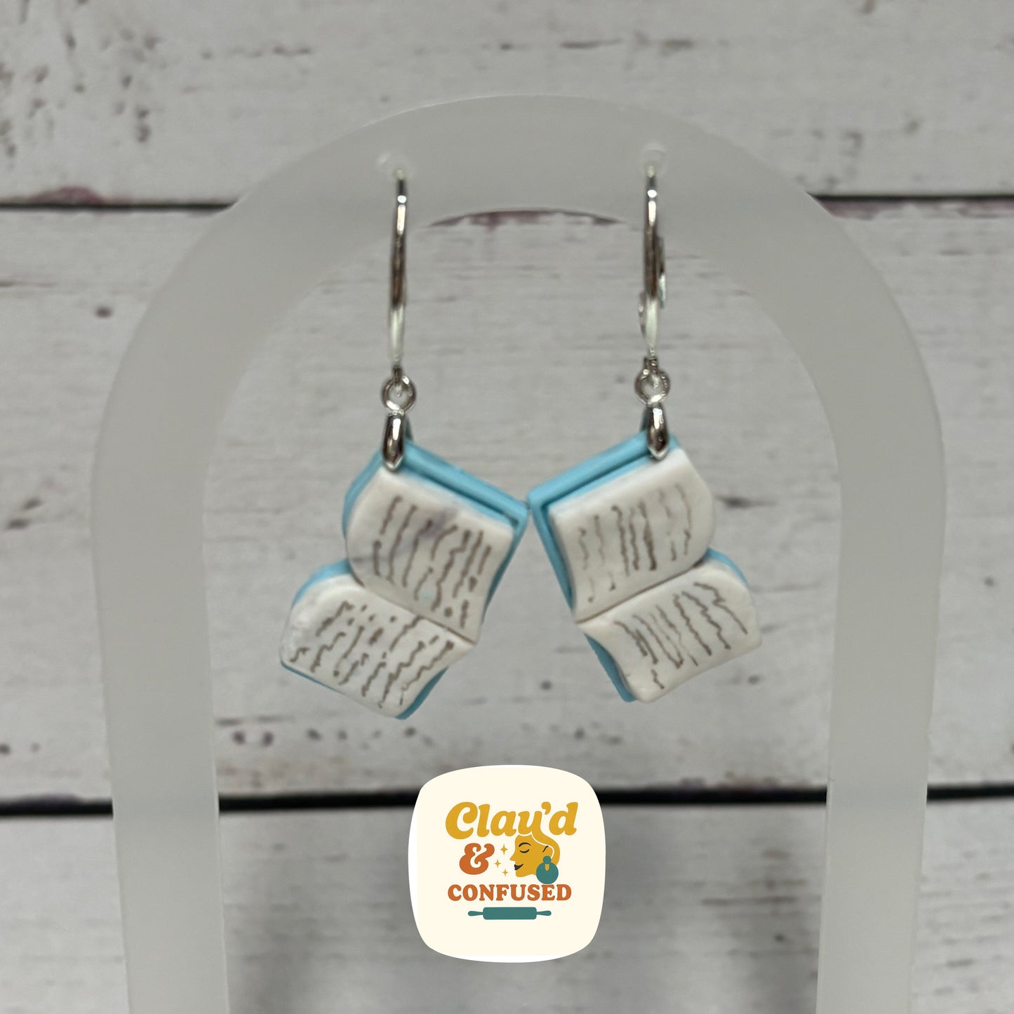 Open Book Earrings