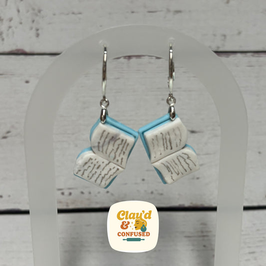 Open Book Earrings