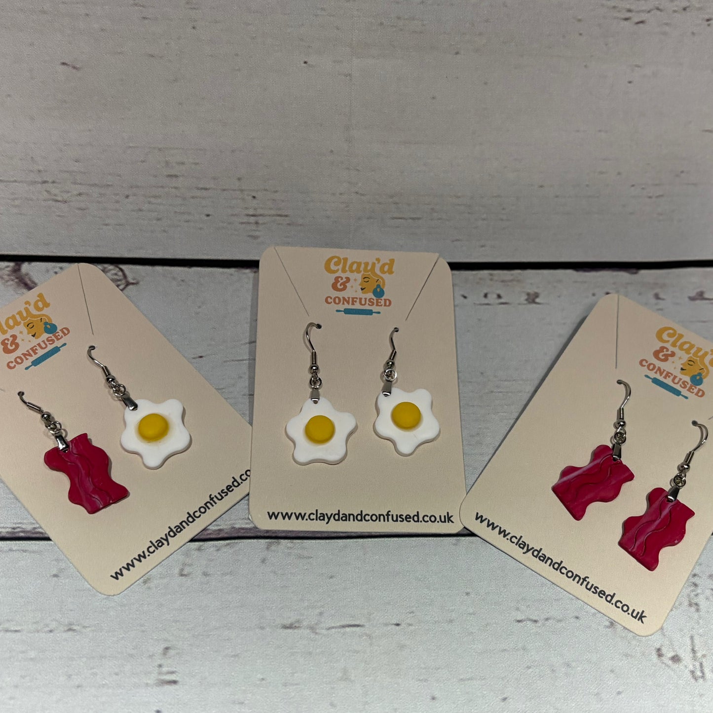 Egg and Bacon - Earrings and Positive Pal