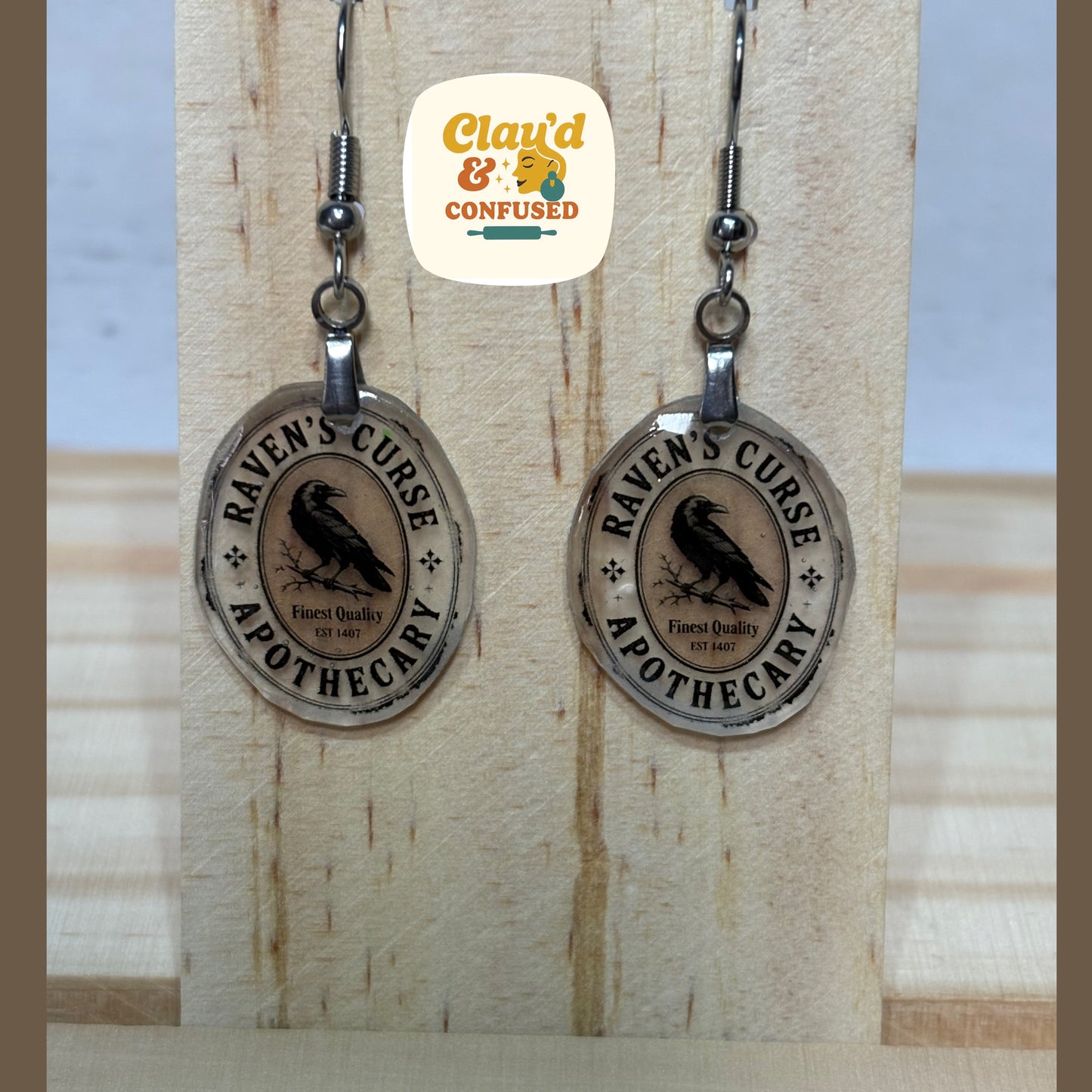 Apothecary Label Earrings